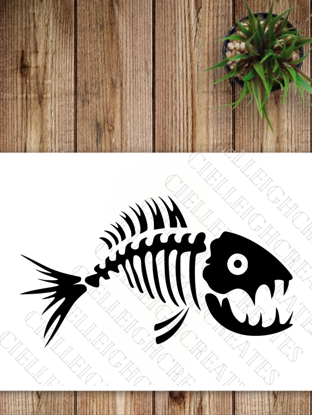 *2 for $20* Fish Skeleton Vinyl decal sticker Handcrafted - Picture 1 of 5